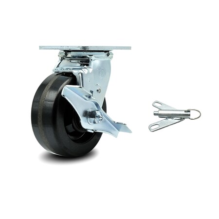 5 Inch Phenolic Caster With Roller Bearing And Brake/Swivel Lock